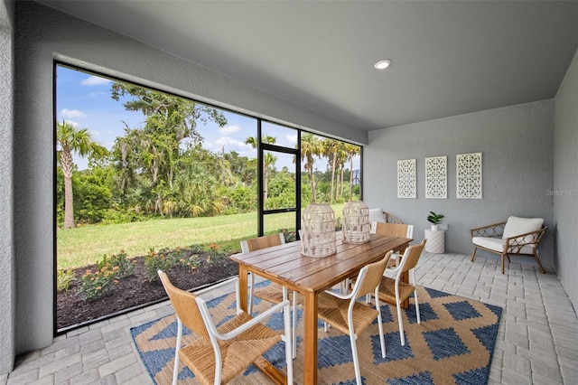 sunroom / solarium with plenty of natural light