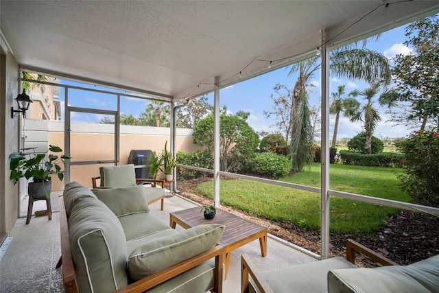 view of sunroom