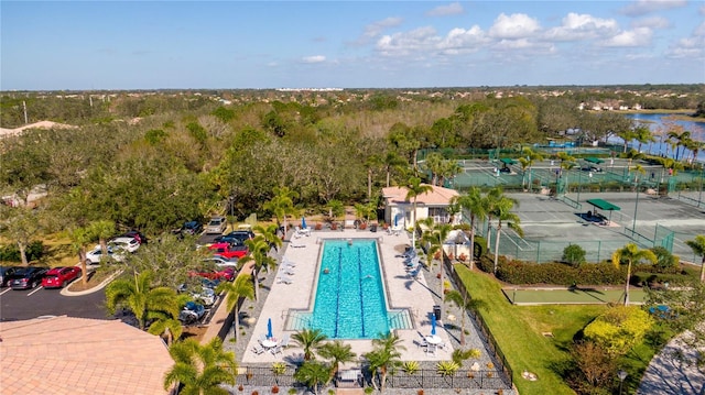 birds eye view of property