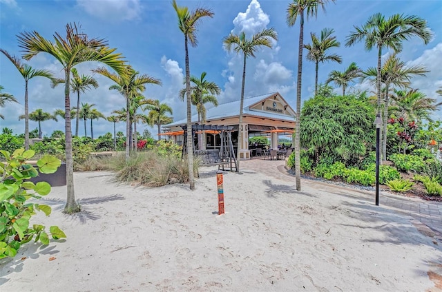 view of community with a gazebo