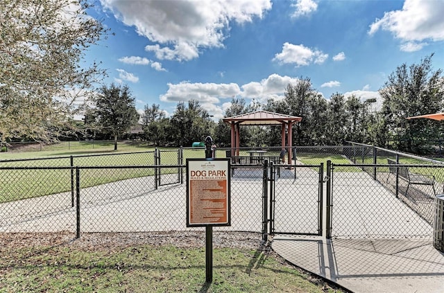 surrounding community with a gazebo