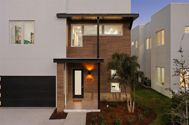 modern home with a garage