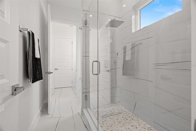 bathroom with walk in shower