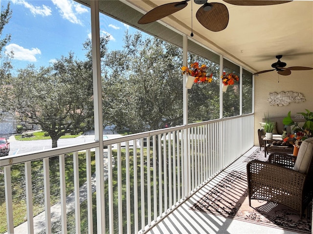 view of sunroom