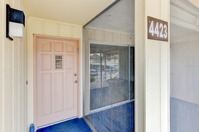 view of doorway to property