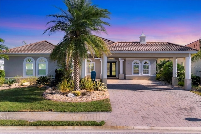 view of front of house featuring french doors