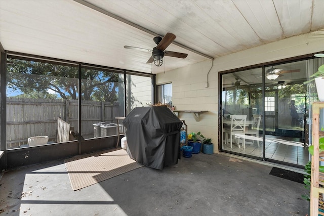 view of sunroom