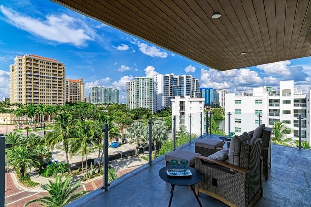 111 Golden Gate Pt Unit 402, Sarasota, FL 34236 - balcony featuring a city view