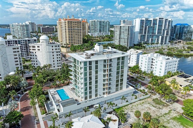 111 Golden Gate Pt Unit 402, Sarasota, FL 34236 - view of urban area featuring a pool and a nearby body of water