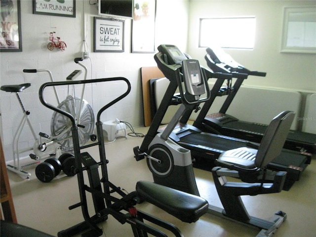 view of workout area