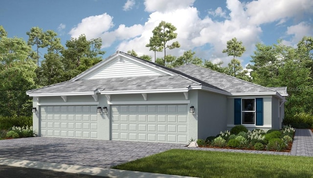 view of front of home featuring a garage