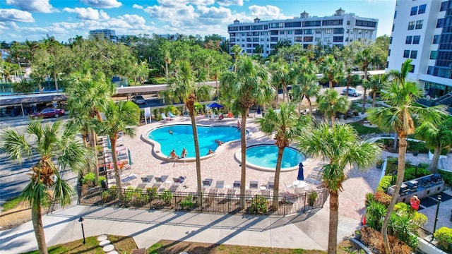 view of pool with a patio area