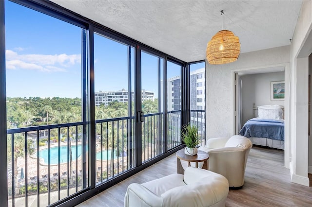 view of sunroom