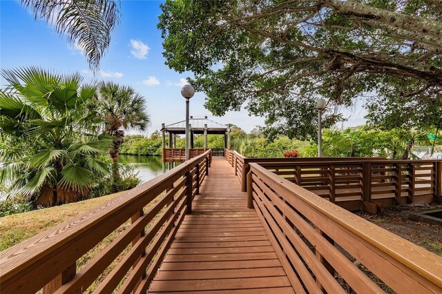 1446 56th St W Unit 1446, Bradenton, FL 34209 - view of home's community with a gazebo and a water view