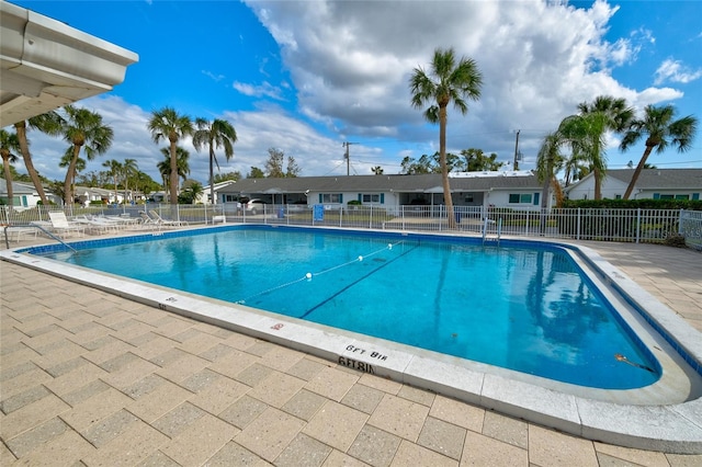 view of pool with a patio