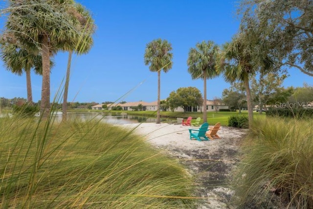 view of property's community featuring a water view