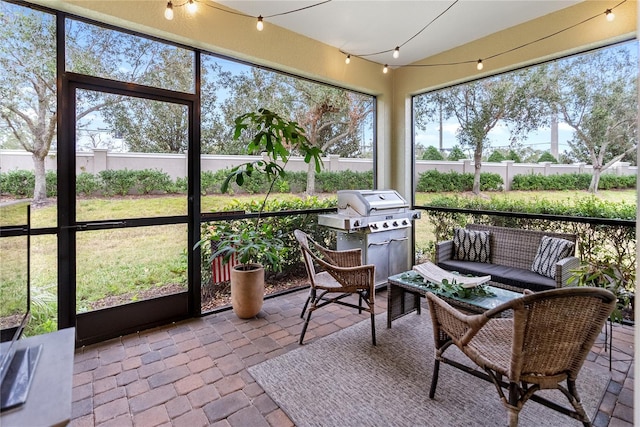 view of sunroom