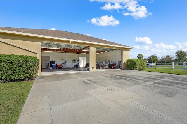 view of parking featuring a carport