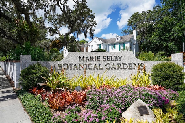 view of community sign