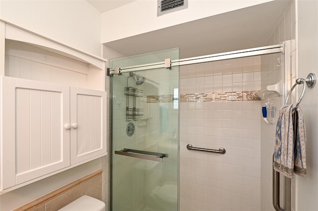 bathroom with walk in shower