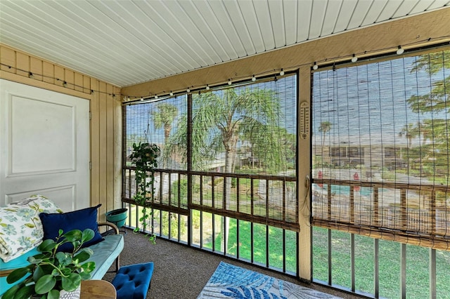 sunroom with plenty of natural light