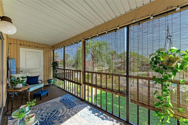 view of sunroom