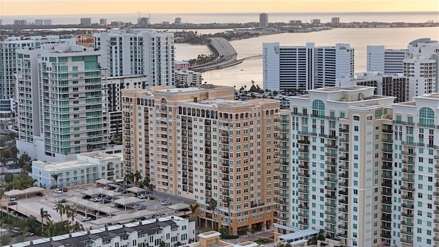 city view featuring a water view