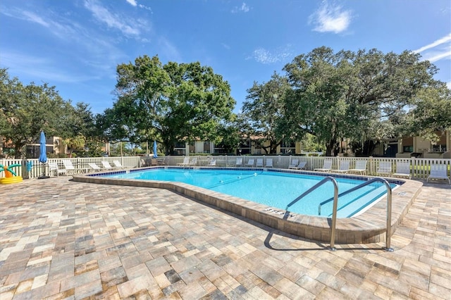 view of pool with a patio