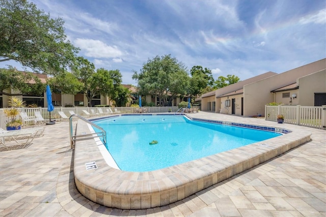 view of pool with a patio