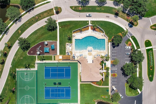 birds eye view of property