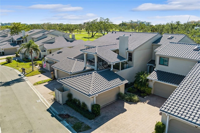 drone / aerial view featuring a residential view