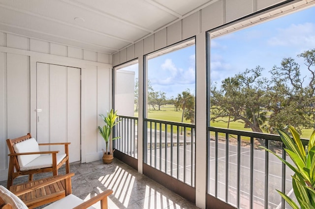 sunroom featuring a wealth of natural light