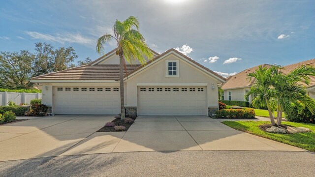 view of property with a garage