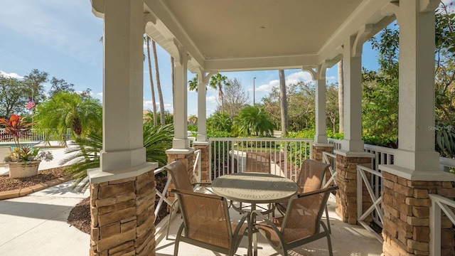 view of patio / terrace with covered porch