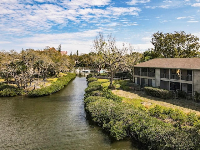 view of property's community featuring a water view