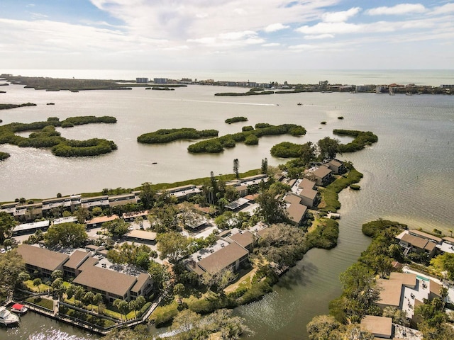 1519 Pelican Point Dr Unit 292, Sarasota, FL 34231 - aerial view of property and surrounding area with a large body of water