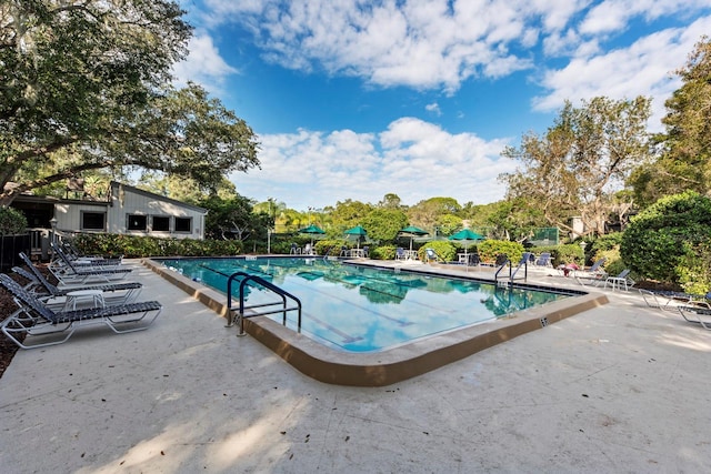 view of pool with a patio