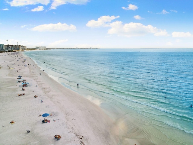 water view with a view of the beach