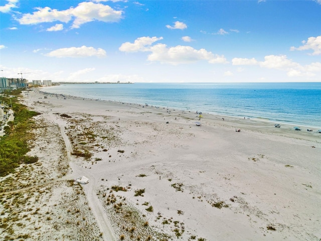 property view of water with a view of the beach