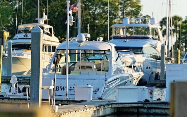 view of dock area