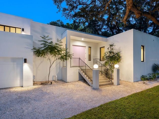 contemporary house with a garage