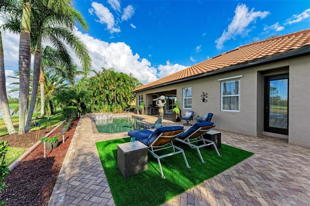 view of yard with a patio