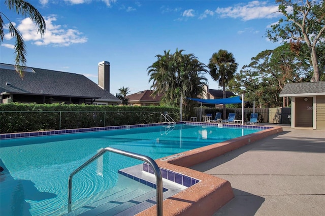 view of pool with a patio