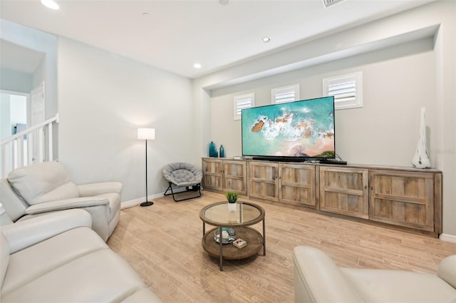 living room featuring hardwood / wood-style floors