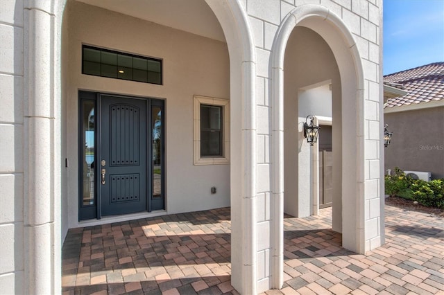 view of doorway to property