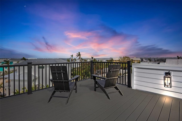 view of deck at dusk