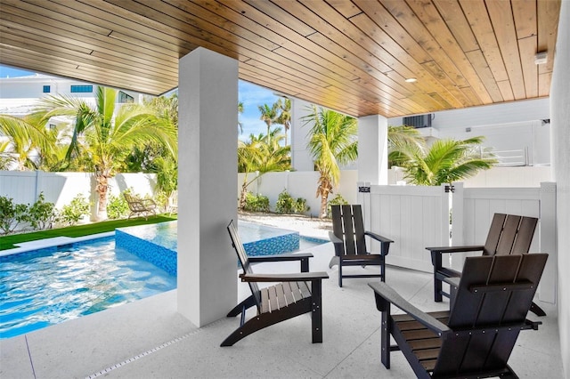 view of pool with a patio area