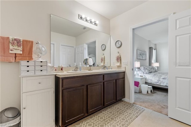 bathroom featuring vanity and tile patterned floors