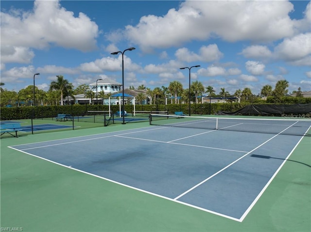 view of tennis court