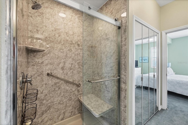 bathroom with an enclosed shower